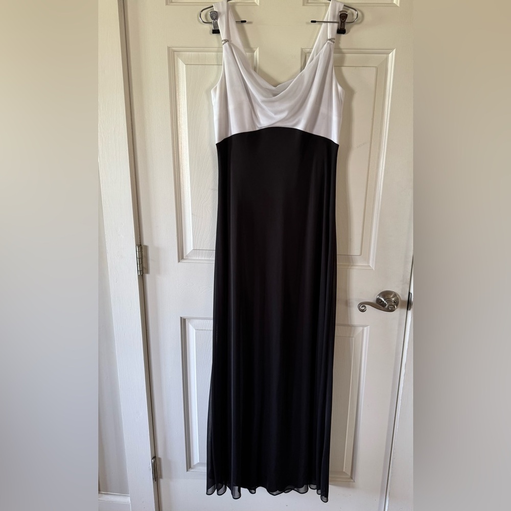 Elegant Black and White Dress
